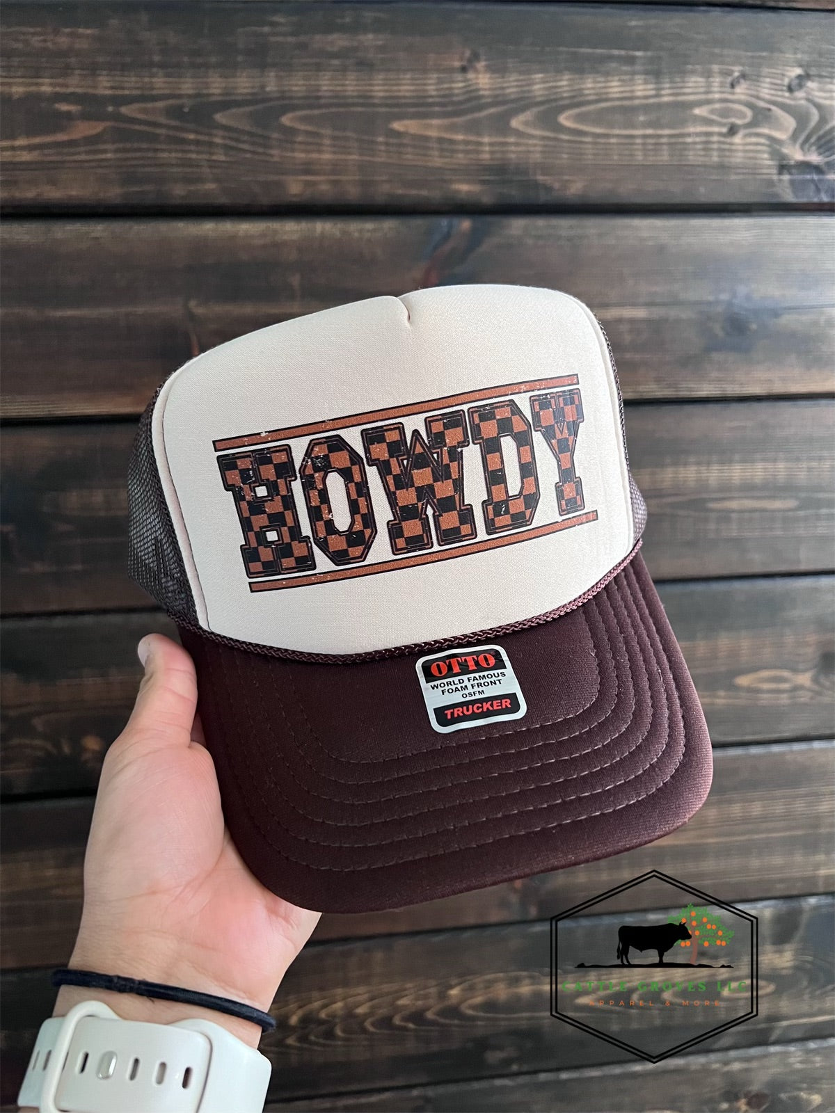 Checkered Howdy Trucker Hat