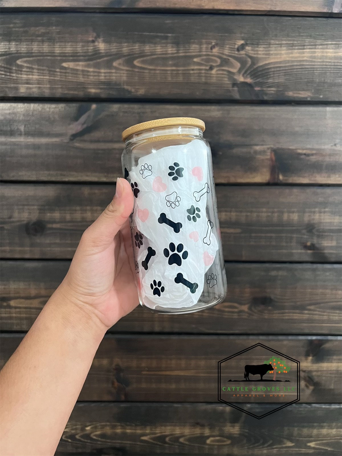 Dog Mom Glass Can